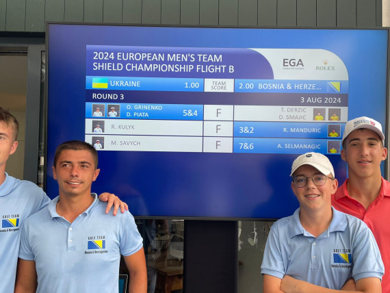 Europsko Prvenstvo u golfu, BiH na 10.mjestu